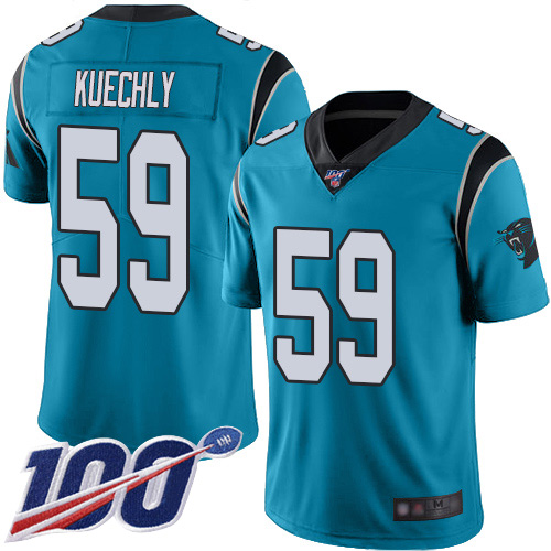 Carolina Panthers Limited Blue Men Luke Kuechly Alternate Jersey NFL Football #59 100th Season Vapor Untouchable